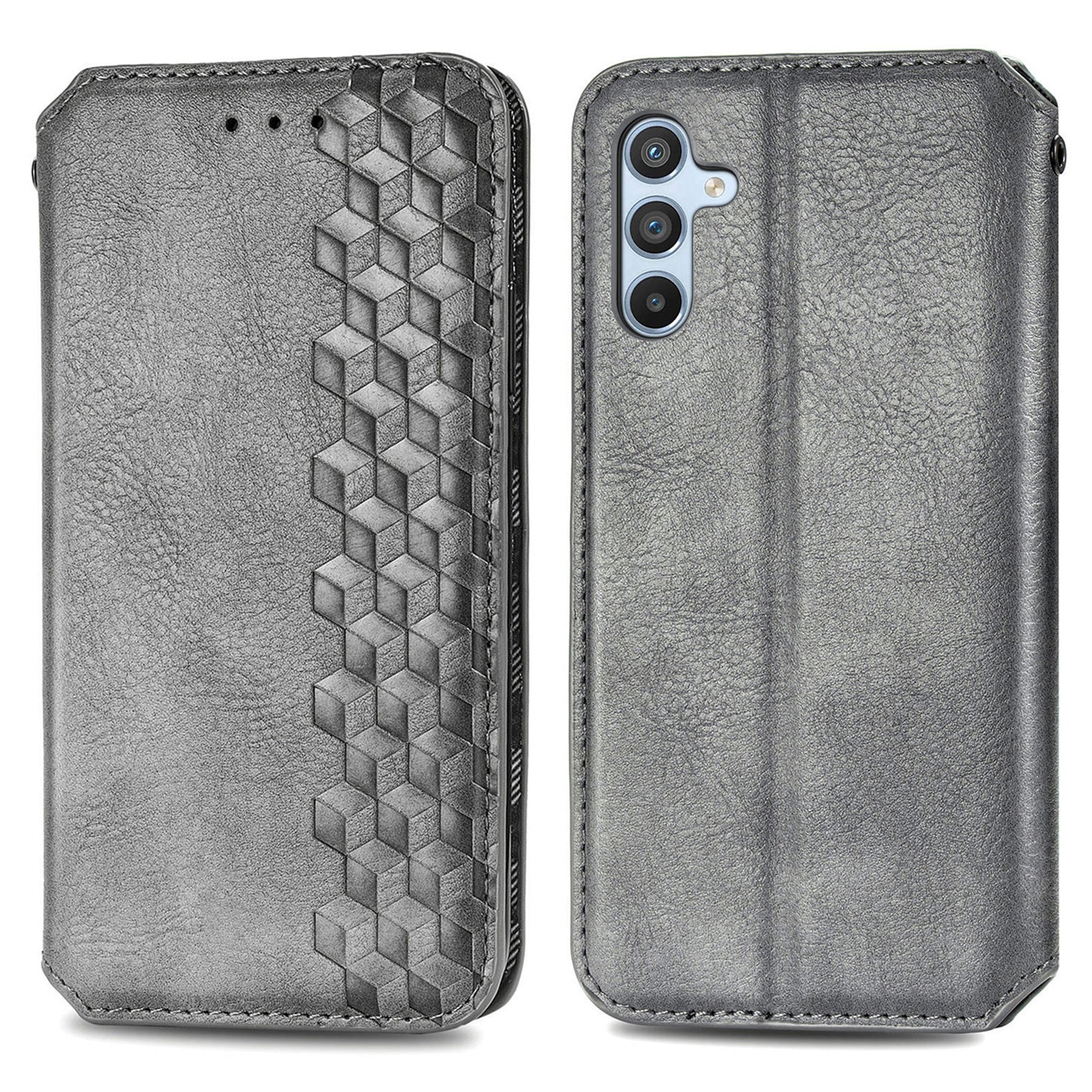 Til Samsung Galaxy A14 5G A14 4G Anti-ridse PU læder Rhombus påtrykt dæksel Magnetisk Autoabsorberet Stand Wallet Folio Flip telefonetui Til Samsung Galaxy A14 5G A14 4G Anti-ridse PU læder Rhombus påtrykt dæksel Magnetisk Autoabsorberet Stand Wallet Folio Flip telefonetui